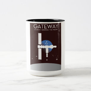 Tasse 2 Couleurs Passerelle - Station en orbite autour de la lune