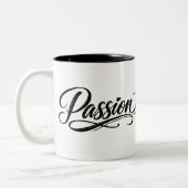 Tasse 2 Couleurs Passion Script | Typographie Élégante et Minimalis (Gauche)