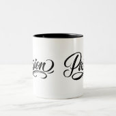Tasse 2 Couleurs Passion Script | Typographie Élégante et Minimalis (Centre)