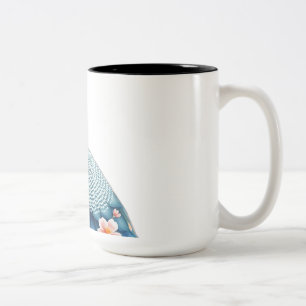 Tasse 2 Couleurs Pastel Aquarelle Peacock Art