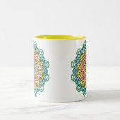 Tasse 2 Couleurs Pastel Defleur Mandala (Centre)