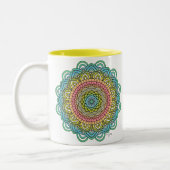 Tasse 2 Couleurs Pastel Defleur Mandala (Gauche)