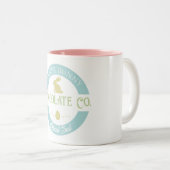 Tasse 2 Couleurs Pastel Easter Bunny Chocolat Company (Devant droit)