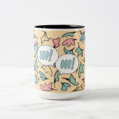 Tasse 2 Couleurs Pastel Feuille jaune (Centre)