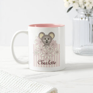 Tasse 2 Couleurs Pastel Pink Cute Koala Girls