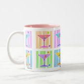 TASSE 2 COULEURS PASTEL POP ART MARTINIS (Gauche)