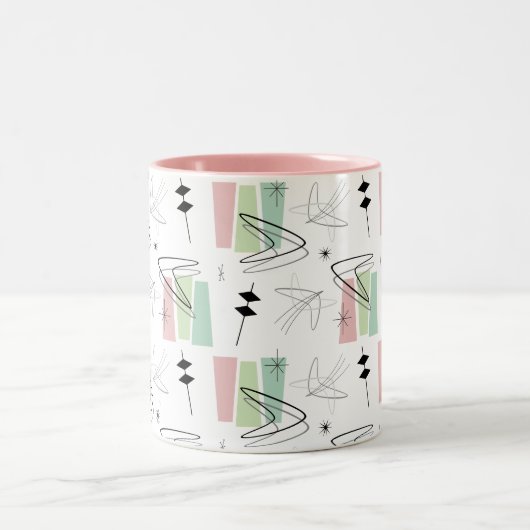 Tasse 2 Couleurs Pastel Retro Boom Wedge (Centre)
