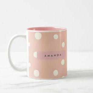Tasse 2 Couleurs Pastels Personnalisés en Crème sur Teint Rosé