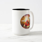 Tasse 2 Couleurs Pastèque dans la rue (Devant droit)
