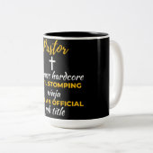 Tasse 2 Couleurs Pasteur Because Hardcore Devil Stomping Ninja (Devant droit)