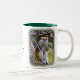 Tasse 2 Couleurs Patas Monkey en blanc
