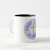 Tasse 2 Couleurs Patch de couleur de l'école Saint Alice (Devant gauche)