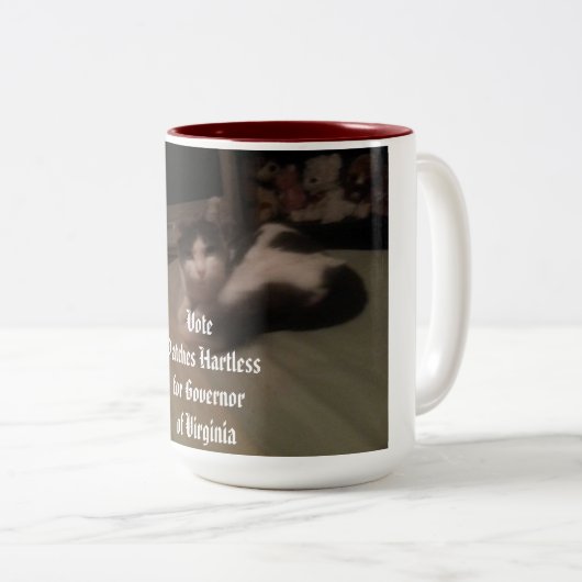 Tasse 2 Couleurs Patch Hareless (enclume) (Devant droit)