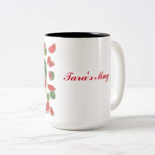 Tasse 2 Couleurs Pâte de pastèque (Devant droit)