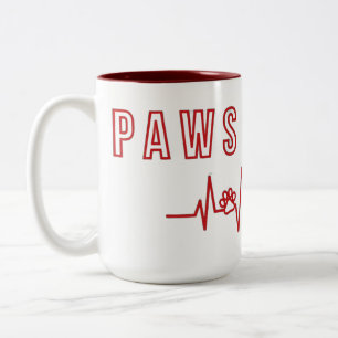 Tasse 2 Couleurs Pâtes & Love Cute Pet Lover Typographie Amoureux d