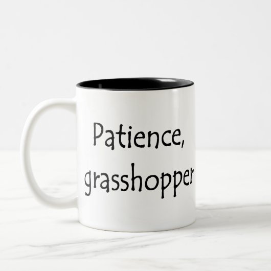 Tasse 2 Couleurs patience, sauterelle (Gauche)