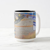 Tasse 2 Couleurs Patinage - Trick de planche à roulettes (Devant droit)