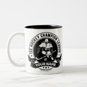Tasse 2 Couleurs Patineur de hockey sur glace personnalisé de l'équ
