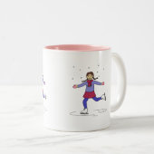 Tasse 2 Couleurs Patineuse sur glace (Devant droit)