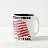 Tasse 2 Couleurs patriote américain (Devant droit)