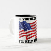 Tasse 2 Couleurs patriote américain (Devant gauche)