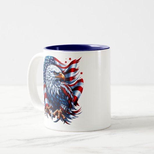 Tasse 2 Couleurs Patriotique (Devant gauche)