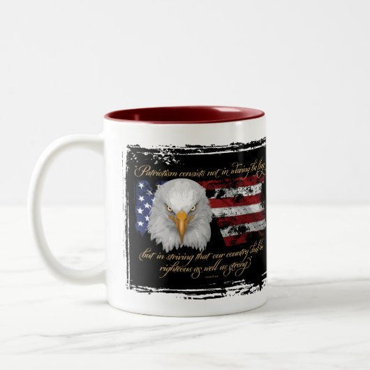 Tasse 2 Couleurs Patriotisme juste (Gauche)
