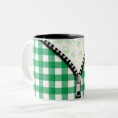Tasse 2 Couleurs Patrouilles De Chien Plaid De Buffalo (Devant gauche)