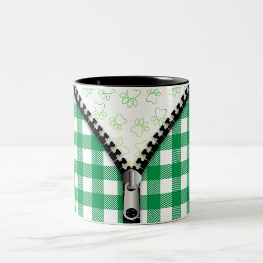 Tasse 2 Couleurs Patrouilles De Chien Plaid De Buffalo (Centre)