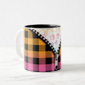 Tasse 2 Couleurs Patrouilles De Chien Plaid De Buffalo (Devant gauche)