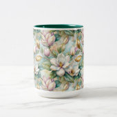 Tasse 2 Couleurs Pattern Elegant Magnolia Flowers (Centre)