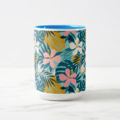 Tasse 2 Couleurs Pattern tropical hibiscus (Centre)