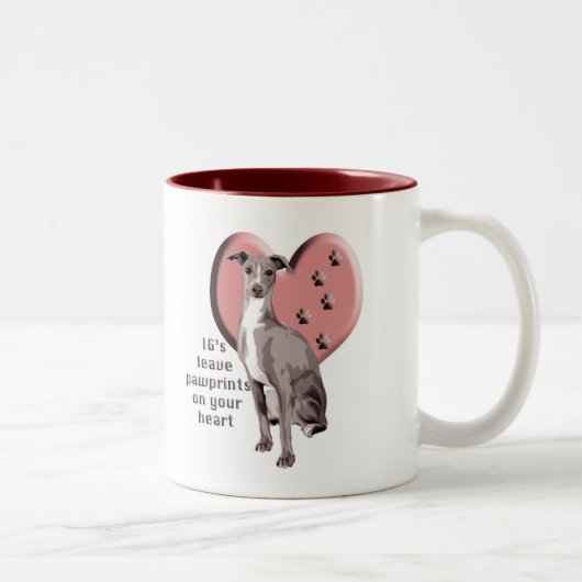 Tasse 2 Couleurs pattes grises italiennes (Droit)