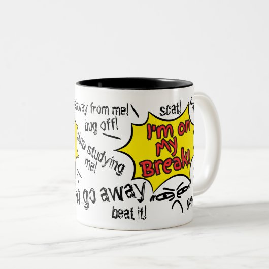 Tasse 2 Couleurs Pause café (Devant droit)