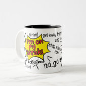 Tasse 2 Couleurs Pause café (Devant gauche)