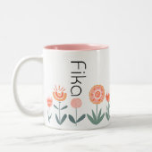 Tasse 2 Couleurs Pause café Fika Flowers (Gauche)