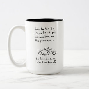 Tasse 2 Couleurs Pauvre Porc-Épic