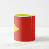 Tasse 2 Couleurs Pavillon du Timor oriental (Centre)