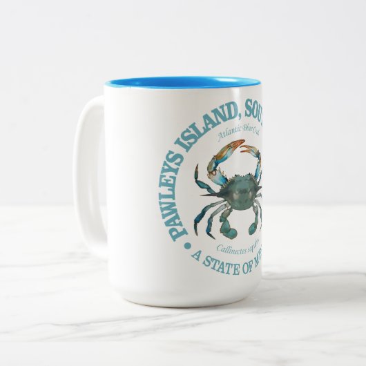 Tasse 2 Couleurs Pawleys Island (blue crab) (Devant gauche)