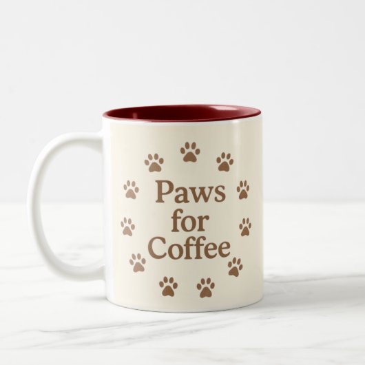 Tasse 2 Couleurs Paws for Coffee (Gauche)