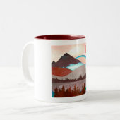Tasse 2 Couleurs Paysage Blue Rainbow (Devant gauche)