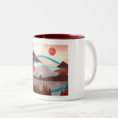 Tasse 2 Couleurs Paysage Blue Rainbow (Devant droit)