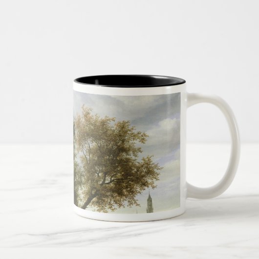 Tasse 2 Couleurs Paysage boisé de rivière (Droit)