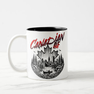 Tasse 2 Couleurs Paysage canadien de la Force aérienne Canot feuill