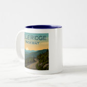 Tasse 2 Couleurs Paysage de Blue Ridge Parkway (Devant gauche)