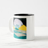 Tasse 2 Couleurs Paysage de lever de superlune (Devant gauche)