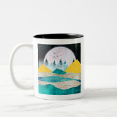 Tasse 2 Couleurs Paysage de lever de superlune (Gauche)
