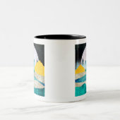 Tasse 2 Couleurs Paysage de lever de superlune (Centre)