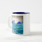 Tasse 2 Couleurs Paysage de Sailboat Cove (Devant gauche)