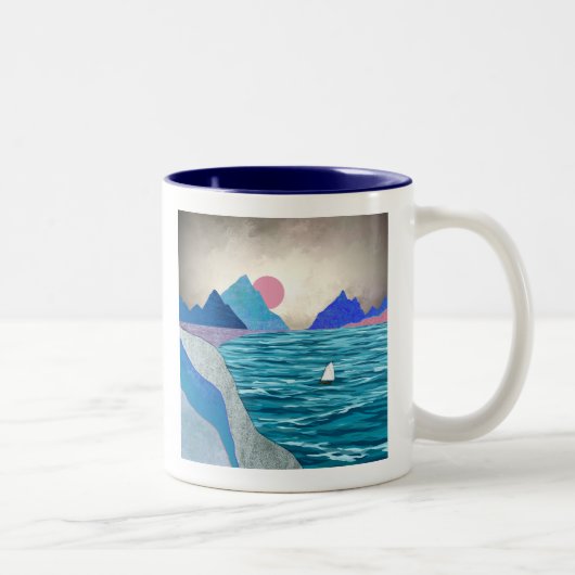 Tasse 2 Couleurs Paysage de Sailboat Cove (Droit)